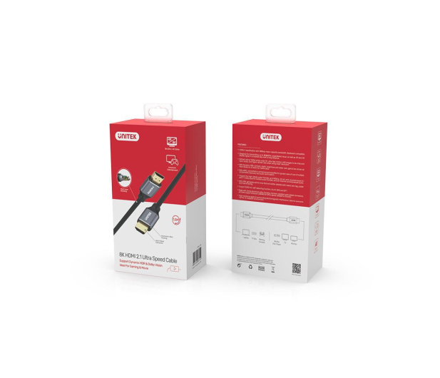 Unitek Kabel HDMI 2.1 - HDMI 3m (8K/60Hz, 4K/120Hz) - 614738 - zdjęcie 4